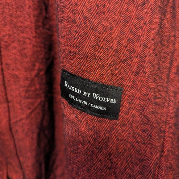 RAISED BY WOLVES - Two-length thick cotton red shirt - Picture 5 of 7
